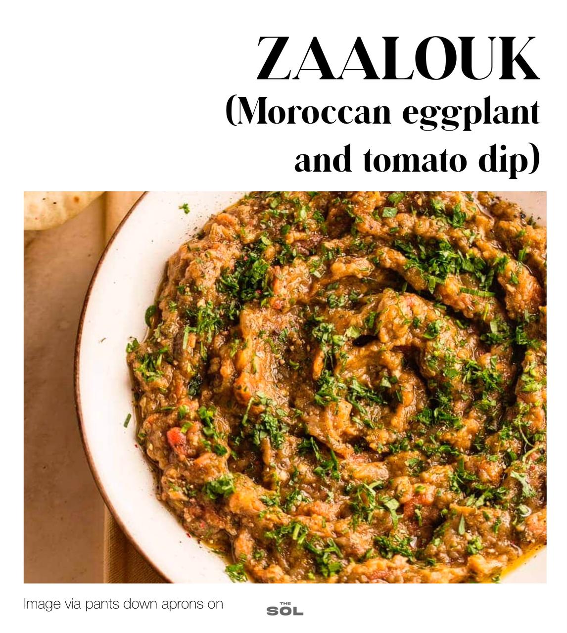 Zaalouk(Moroccann eggplant and tomato dip)