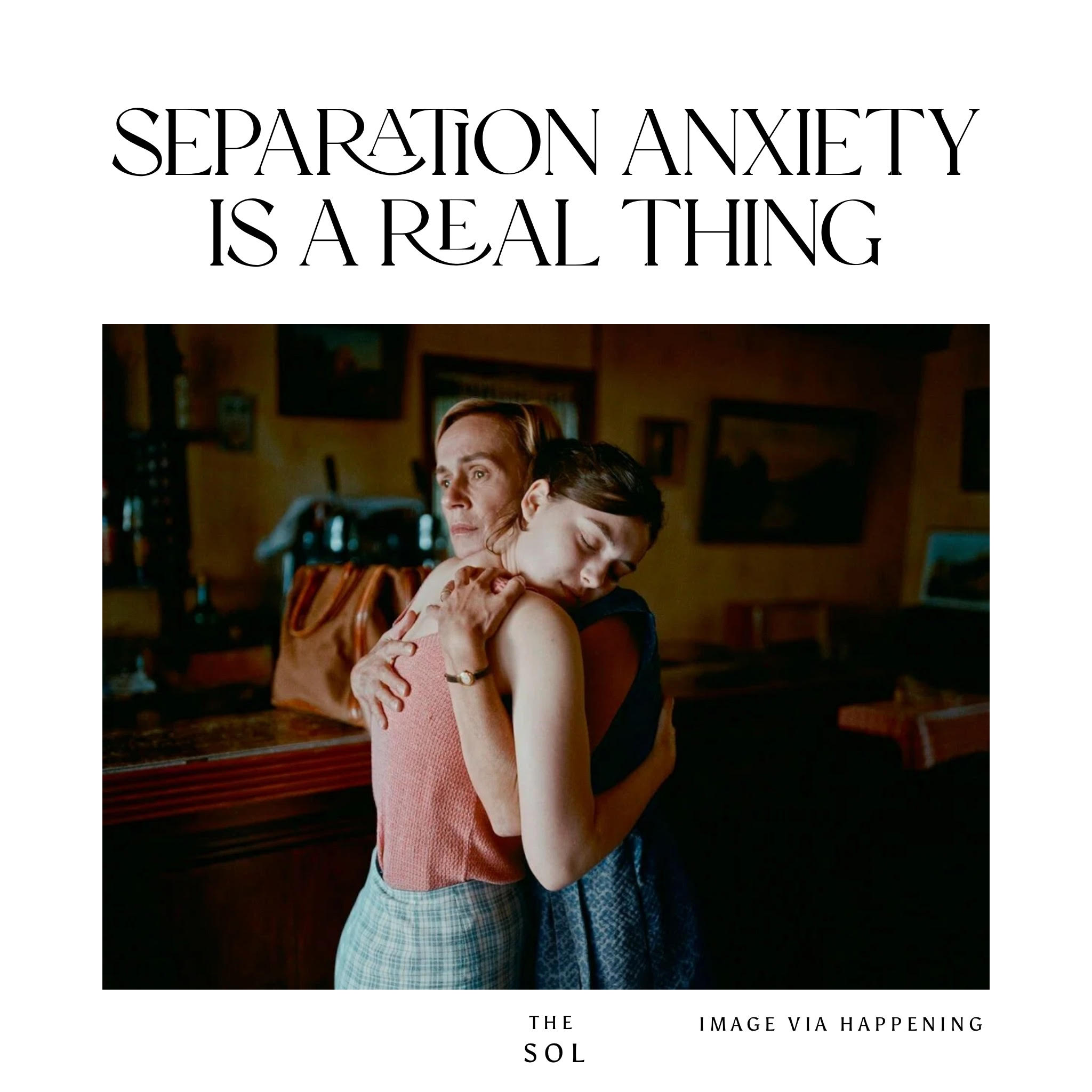 Separation Anxiety Disorder and the sigs according to experts